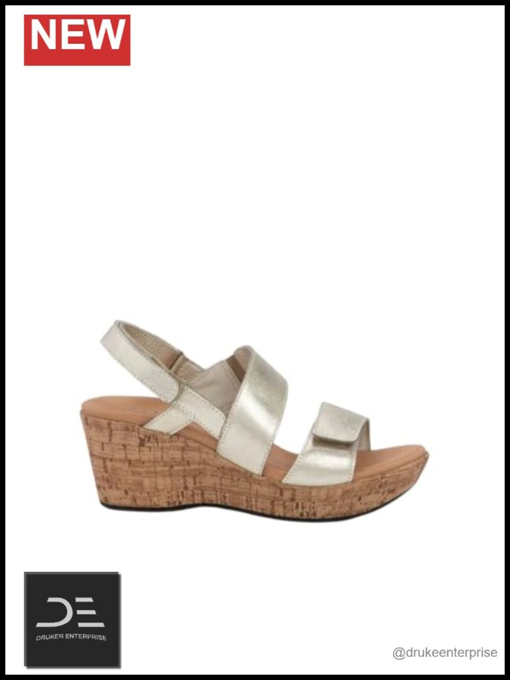 Women's Wedge Sandals Cork Footbed Arch Support Adjustable Strap